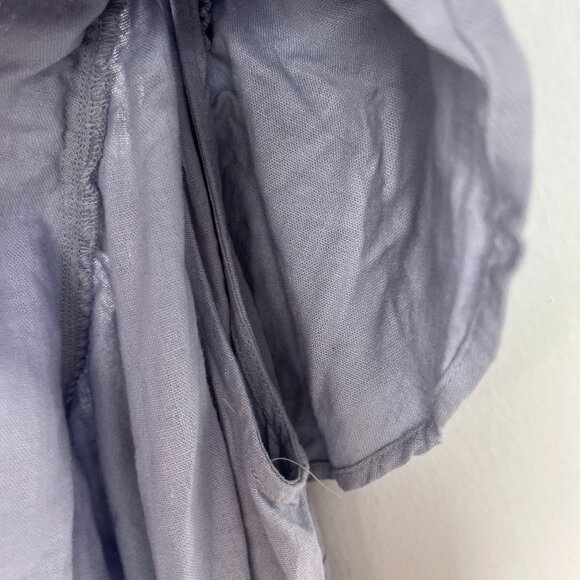 NWT Nicole Miller Linen Blend One Shoulder Ruffle Chambray Midi Dress Size XS - Picture 9 of 12